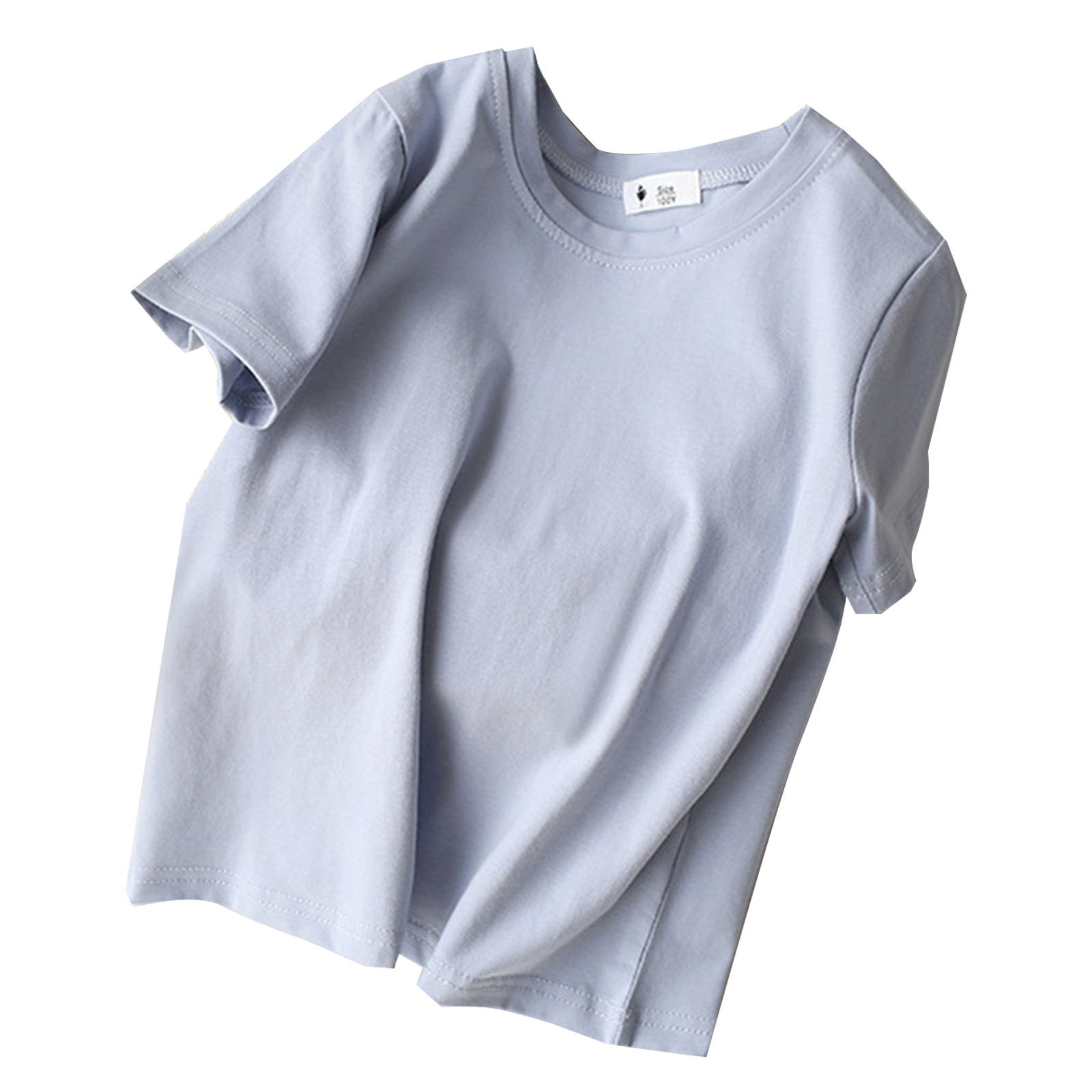 HABDGIKS Summer 2025 Girls Tshirt Toddler Kids Dance Tank Racerback Crop Short Sleeve Sports Soild Round Neck Ballet Gymnastics Tops
